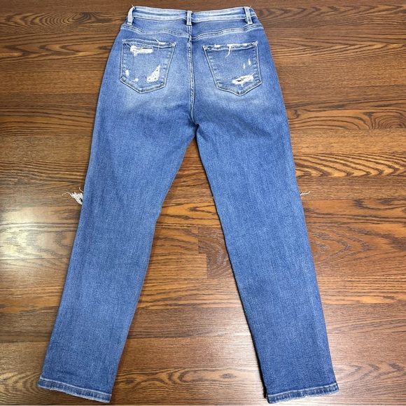 Flying Monkey High Rise 2 Tone Distressed Jeans size 27 - Picture 5 of 13
